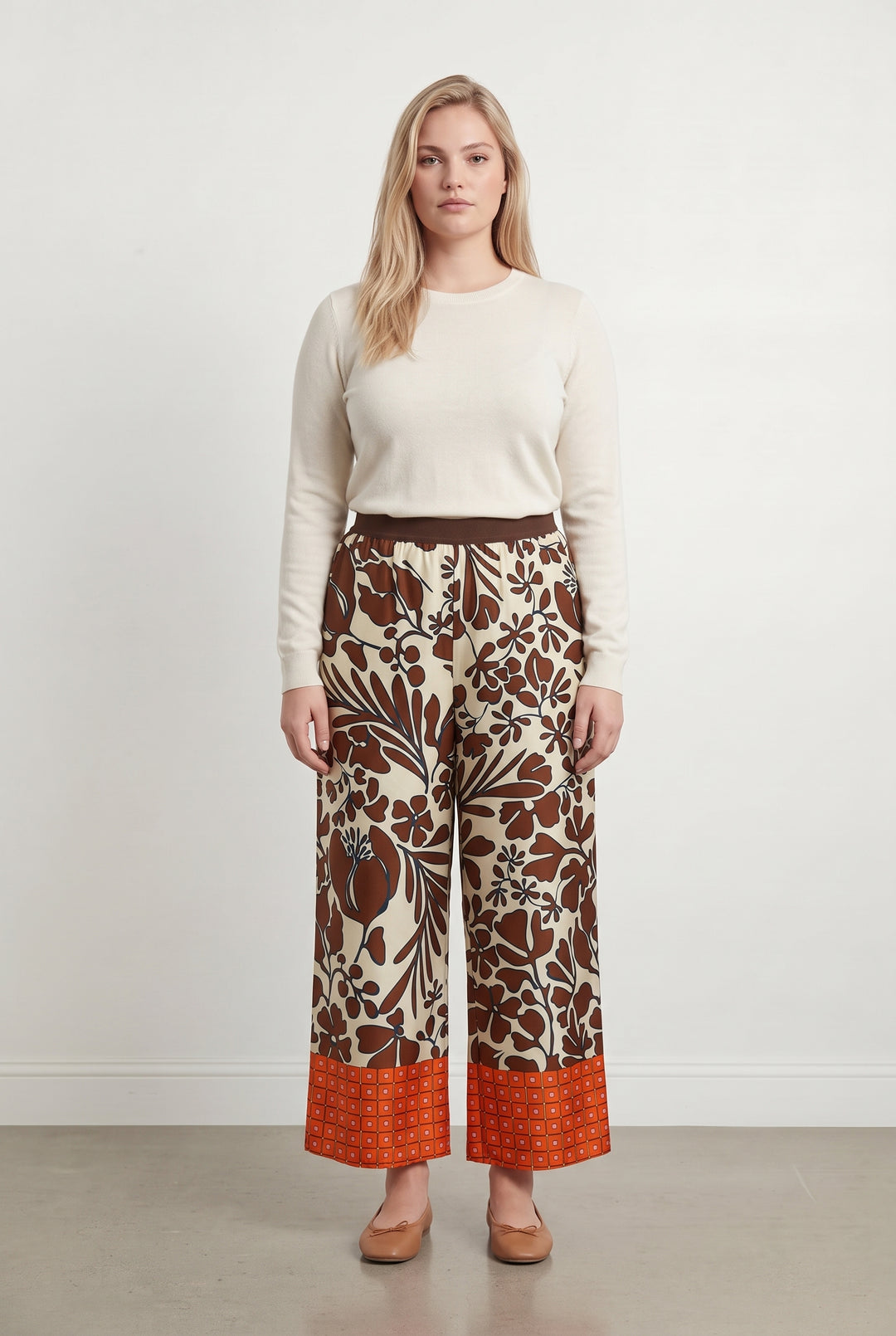 Pantalon Large Marron et Orange - Taille XL/42 de la marque Bleu Blanc Rouge | PARAD118589 - Vendu par Paradigme - Image 1