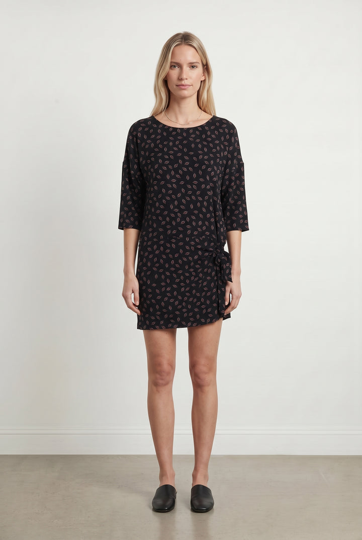 Robe Noire et Beige - Taille S/36 de la marque La Fée Maraboutée | PARAD118593 - Vendu par Paradigme - Image 1