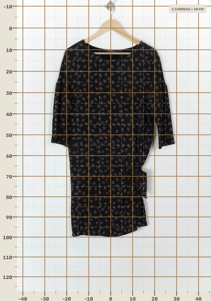 Robe Noire et Beige - Taille S/36 de la marque La Fée Maraboutée | PARAD118593 - Vendu par Paradigme - Image 4