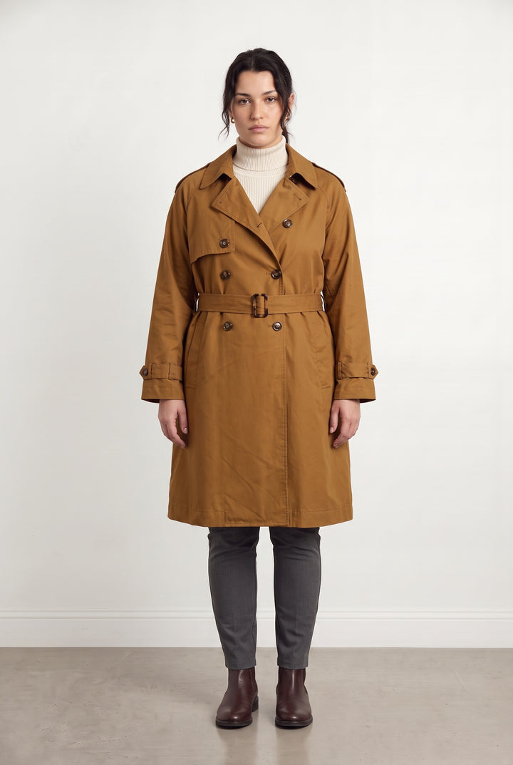 Trench-coat Marron - Taille XXL/44 de la marque Indies | PARAD118599 - Vendu par Paradigme - Image 1