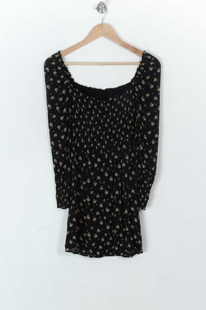 Robe Courte Noire et Fleurie - Taille S/36 de la marque Maje | PARAD118610 - Vendu par Paradigme - Image 5
