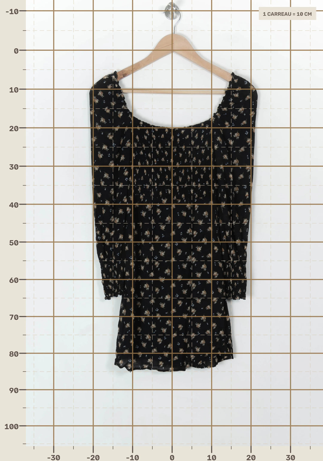 Robe Courte Noire et Fleurie - Taille S/36 de la marque Maje | PARAD118610 - Vendu par Paradigme - Image 4