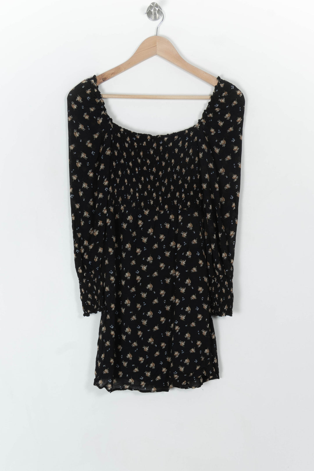 Robe Courte Noire et Fleurie - Taille S/36 de la marque Maje | PARAD118610 - Vendu par Paradigme - Image 2