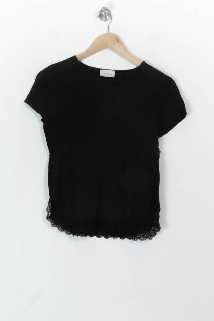 Blouse Noire - Taille XS/34 de la marque Sézane | PARAD118630 - Vendu par Paradigme - Image 2