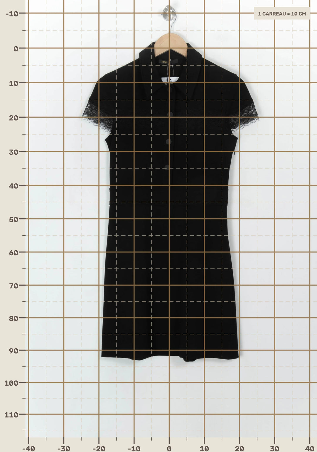 Robe Chemisier Noire - Taille M/38 de la marque Maje | PARAD118633 - Vendu par Paradigme - Image 4