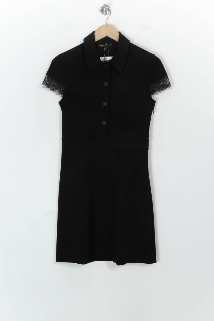 Robe Chemisier Noire - Taille M/38 de la marque Maje | PARAD118633 - Vendu par Paradigme - Image 2