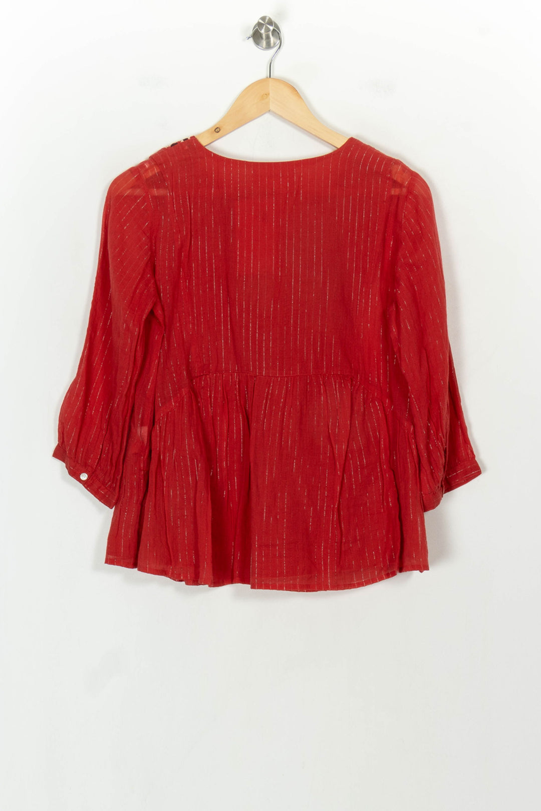 Blouse Rouge - Taille XS/34 de la marque ba&amp;sh | PARAD118635 - Vendu par Paradigme - Image 5