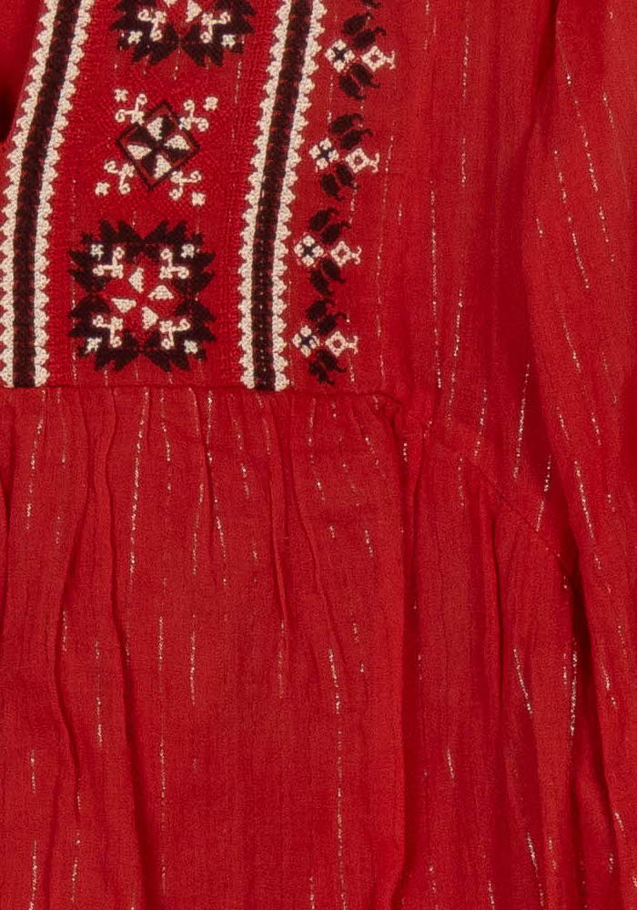 Blouse Rouge - Taille XS/34 de la marque ba&amp;sh | PARAD118635 - Vendu par Paradigme - Image 3