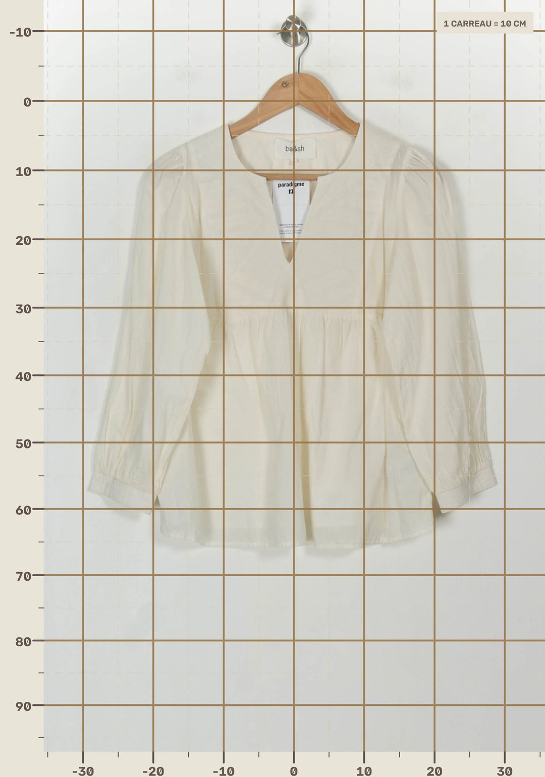 Blouse Blanche - Taille XS/34 de la marque ba&amp;sh | PARAD118636 - Vendu par Paradigme - Image 4