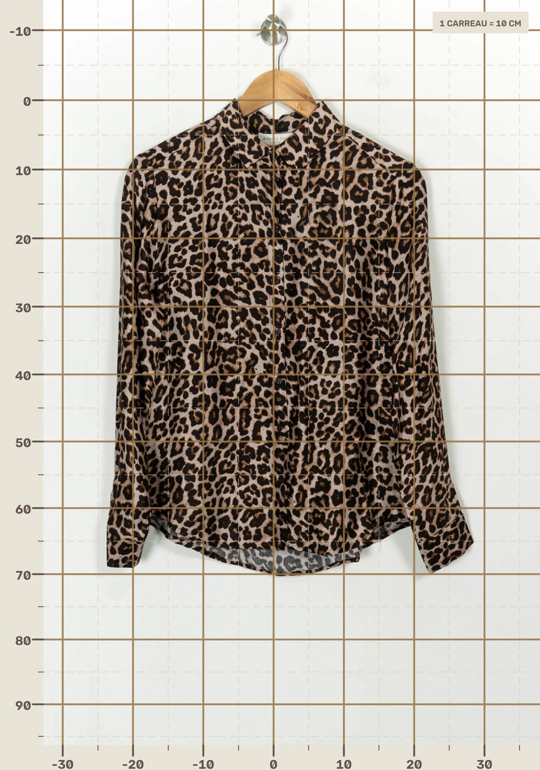 Chemise Léopard Marron et Noir - Taille S/36 de la marque La Petite Etoile | PARAD118637 - Vendu par Paradigme - Image 4