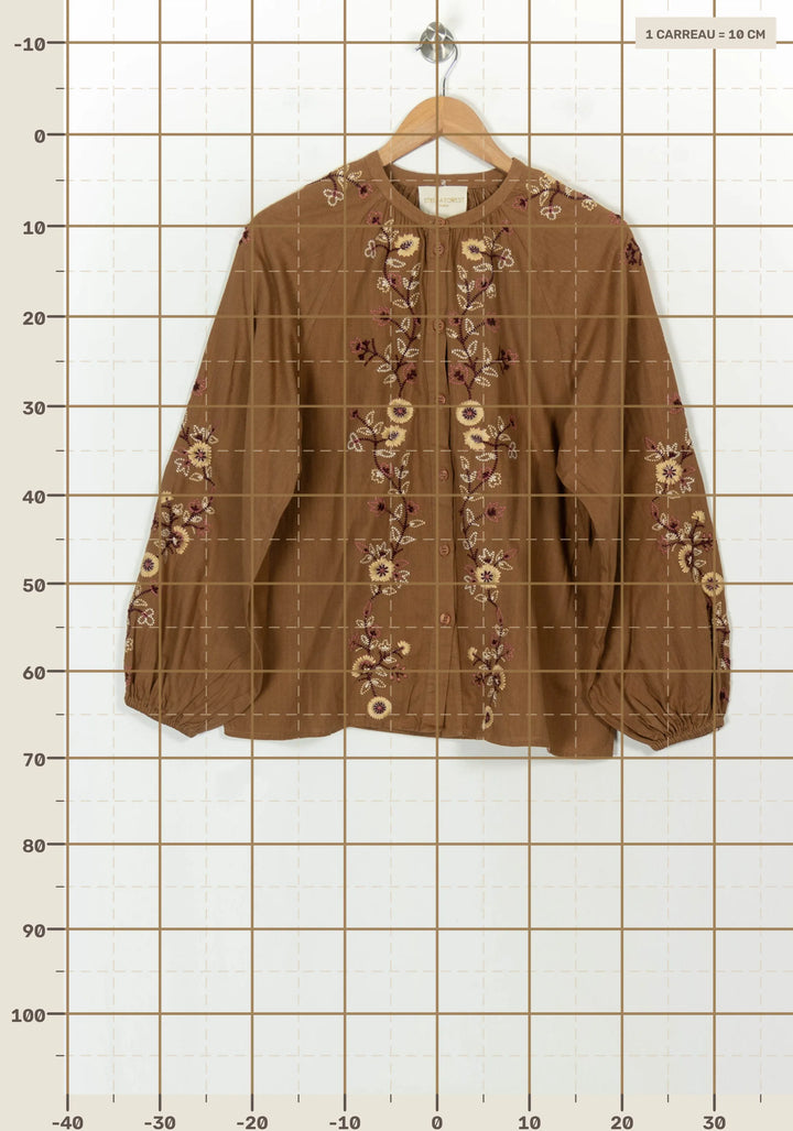 Blouse Marron - Taille S/36 de la marque Stella Forest | PARAD118638 - Vendu par Paradigme - Image 4