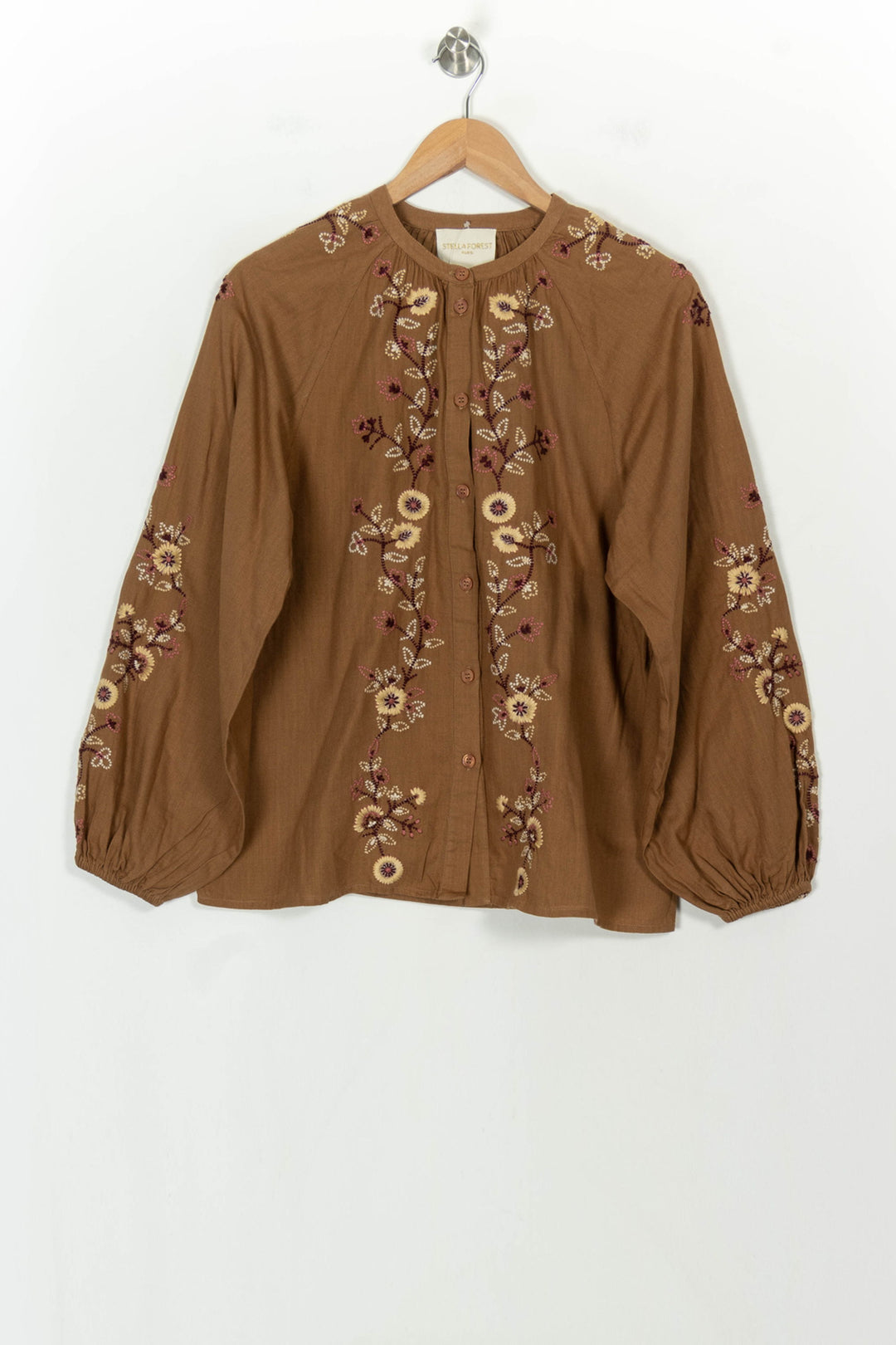 Blouse Marron - Taille S/36 de la marque Stella Forest | PARAD118638 - Vendu par Paradigme - Image 2