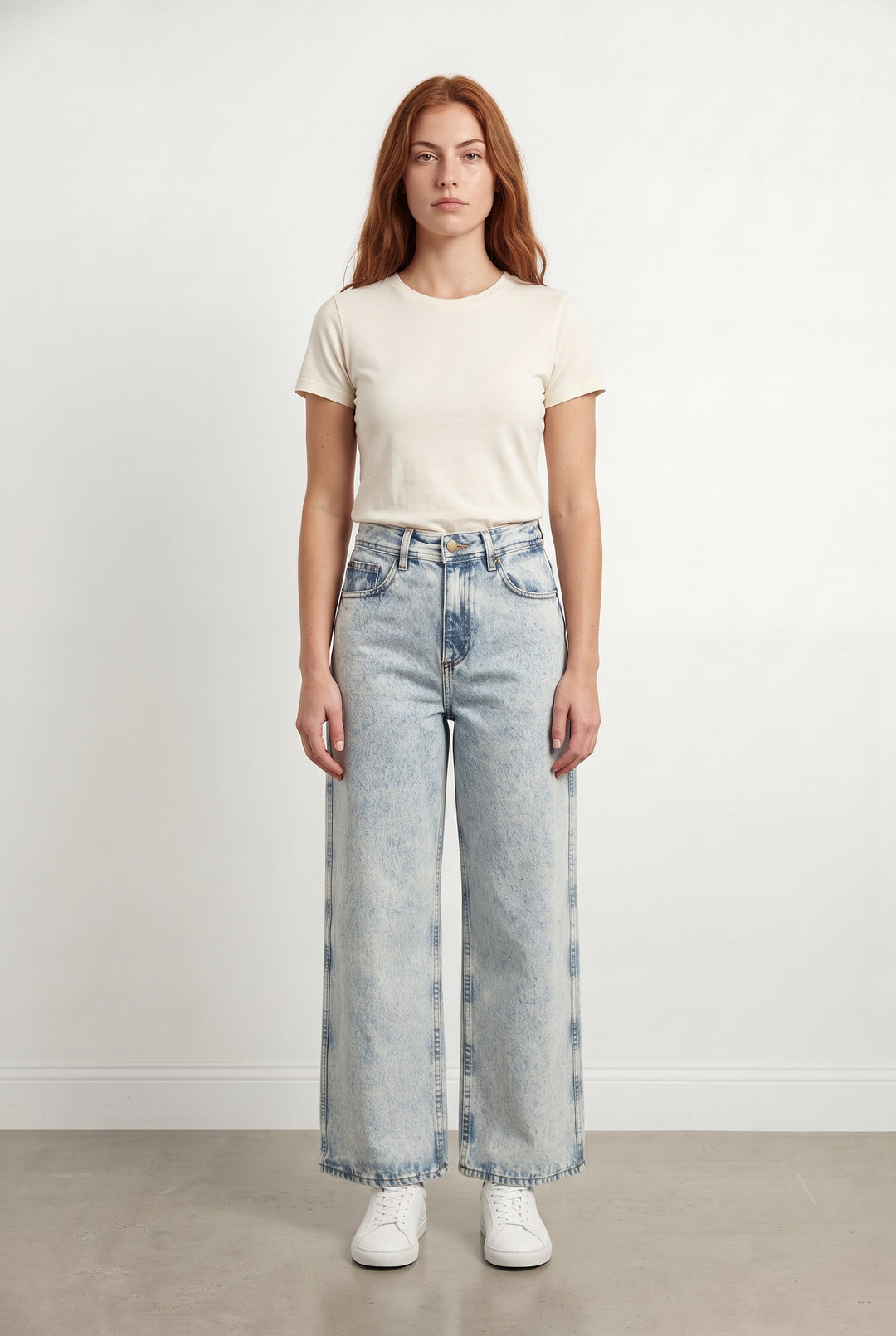 Jean Large Bleu Clair - Taille S/36 de la marque Sézane | PARAD118643 - Vendu par Paradigme - Image 1