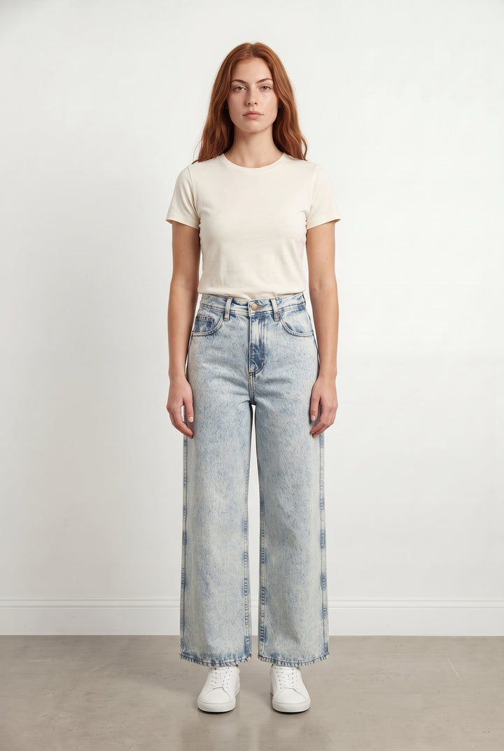 Jean Large Bleu Clair - Taille S/36 de la marque Sézane | PARAD118643 - Vendu par Paradigme - Image 1
