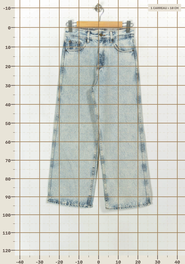 Jean Large Bleu Clair - Taille S/36 de la marque Sézane | PARAD118643 - Vendu par Paradigme - Image 4
