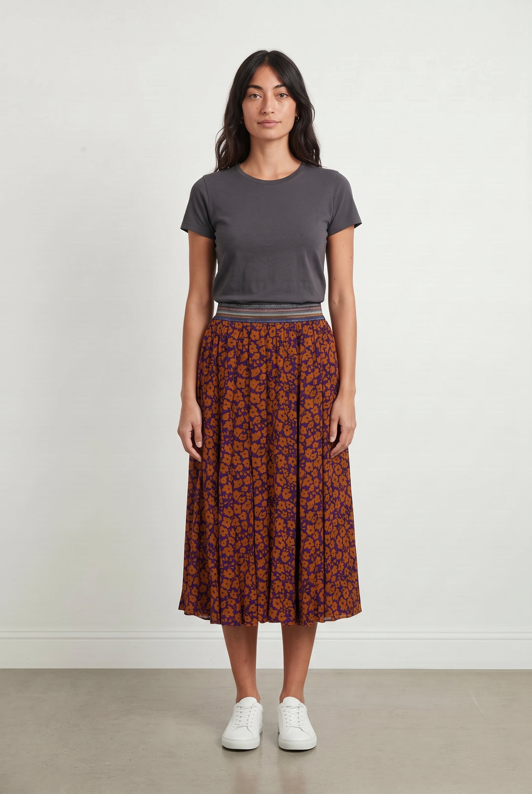 Jupe Plissée Violette et Orange - Taille M/38 de la marque Pablo | PARAD118644 - Vendu par Paradigme - Image 1