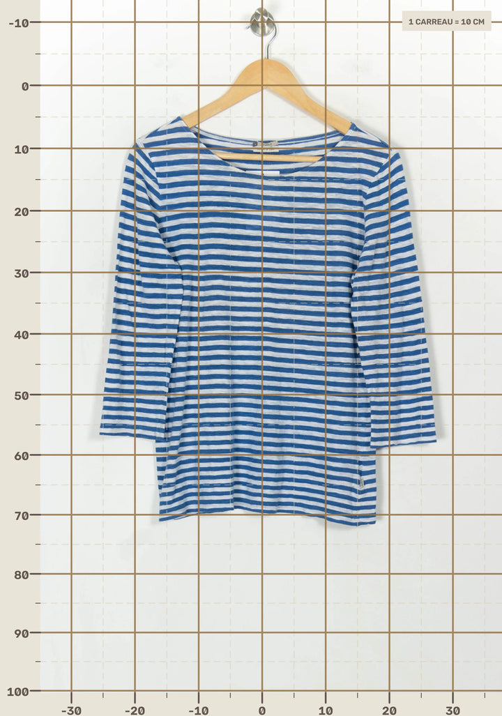 Marinière Bleue et Blanche - Taille M/38 de la marque Aigle | PARAD118645 - Vendu par Paradigme - Image 4