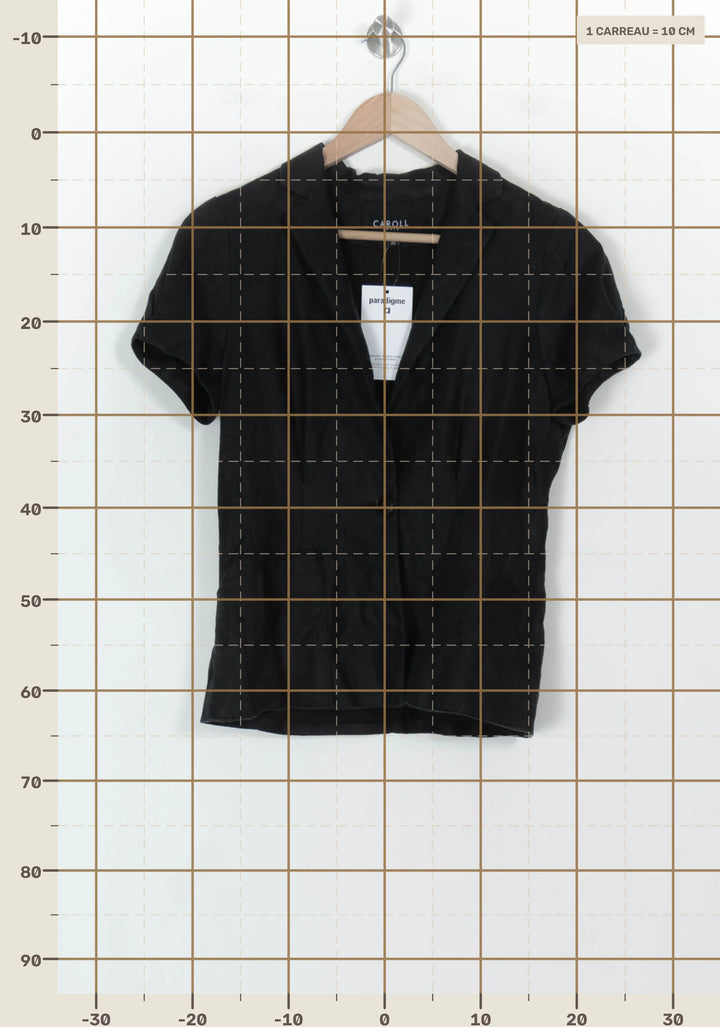 Blazer Noir - Taille S/36 de la marque Caroll | PARAD118648 - Vendu par Paradigme - Image 4