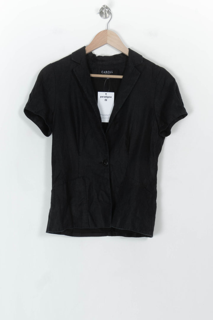 Blazer Noir - Taille S/36 de la marque Caroll | PARAD118648 - Vendu par Paradigme - Image 2