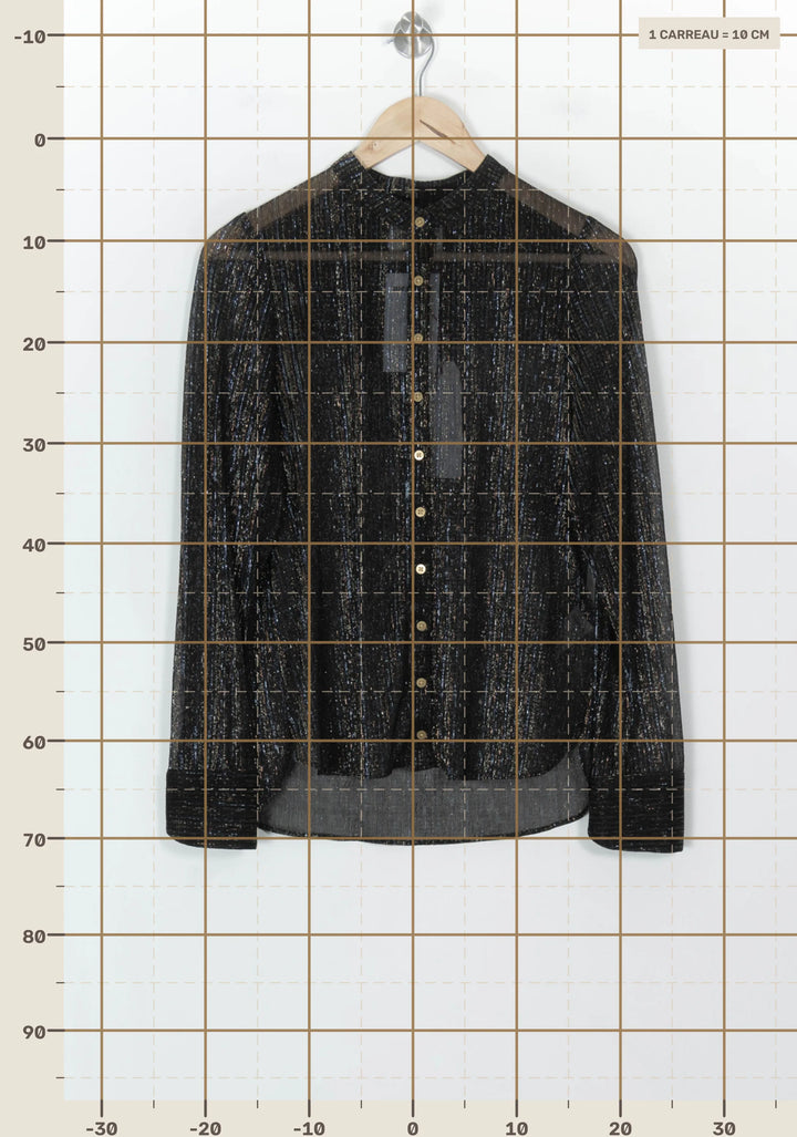 Blouse Noire et Dorée - Taille XS/34 de la marque Zadig&amp;Voltaire | PARAD118649 - Vendu par Paradigme - Image 4