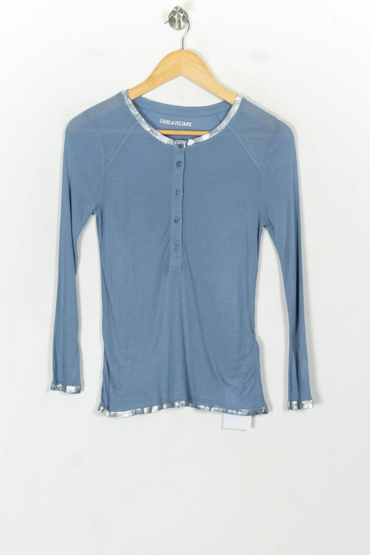 Henley Bleu - Taille S/36 de la marque Zadig&amp;Voltaire | PARAD118650 - Vendu par Paradigme - Image 2
