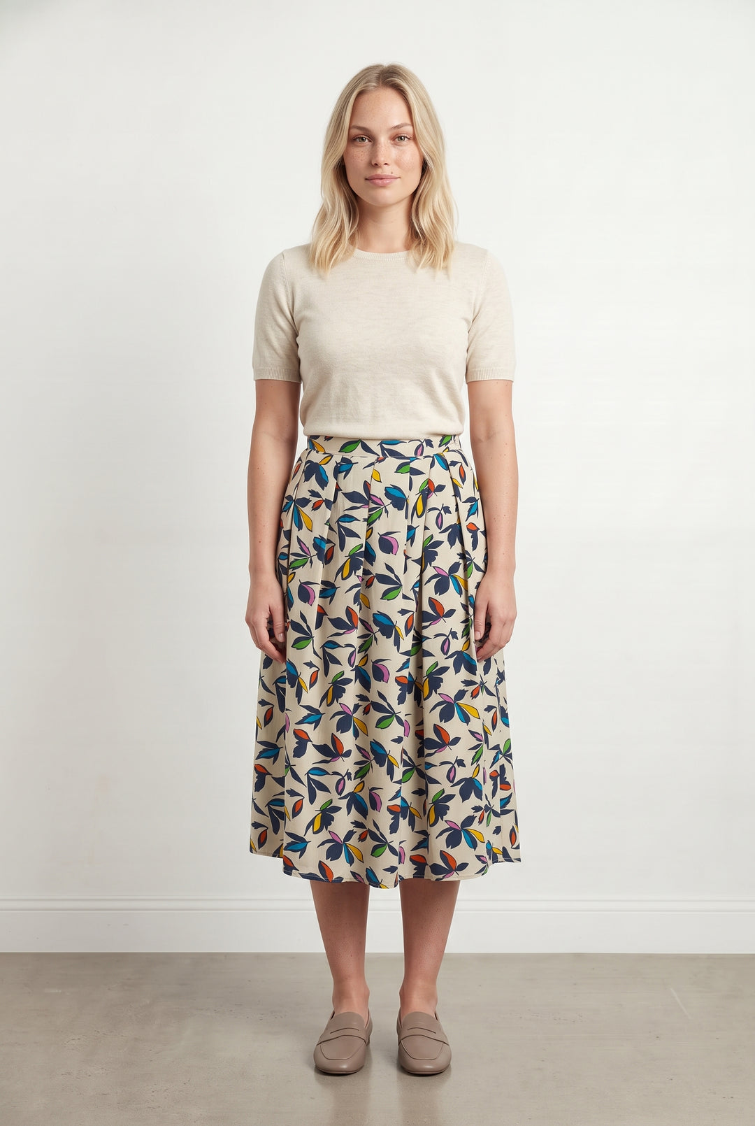 Jupe Plissée Multicolore - Taille L/40 de la marque Essentiel Antwerp | PARAD118652 - Vendu par Paradigme - Image 1
