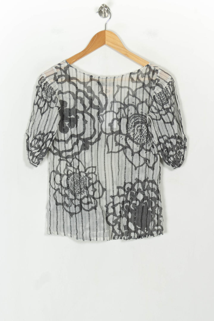 Blouse Grise et Blanche - Taille S/36 de la marque Antik Batik | PARAD118657 - Vendu par Paradigme - Image 5