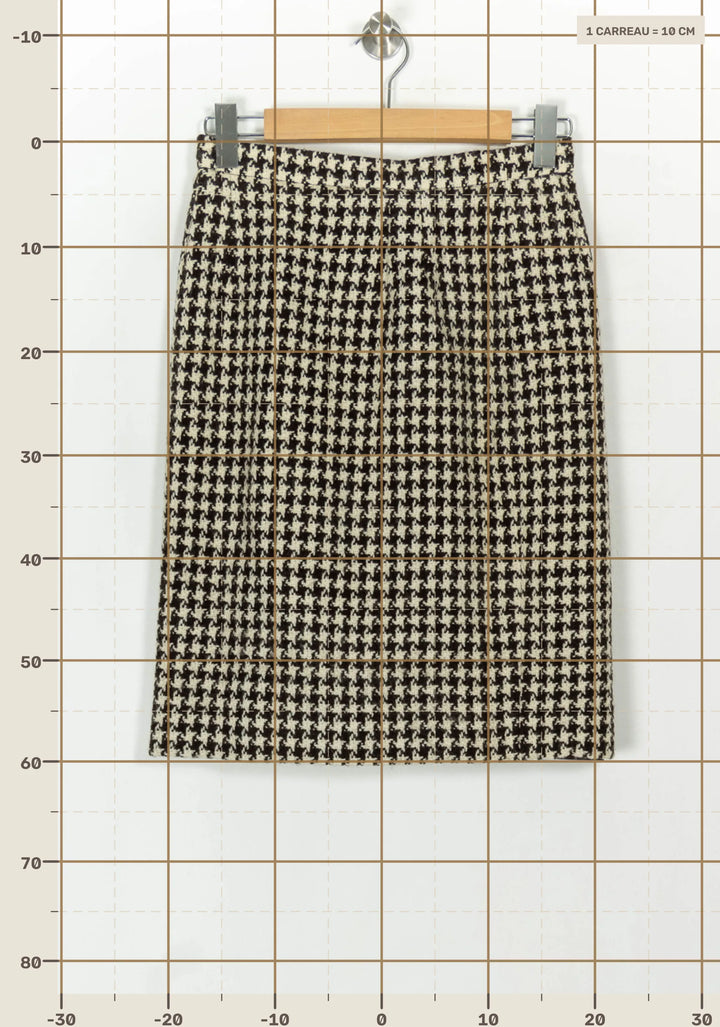 Jupe Droite Noire et Blanche - Taille L/40 de la marque Weill | PARAD118659 - Vendu par Paradigme - Image 4