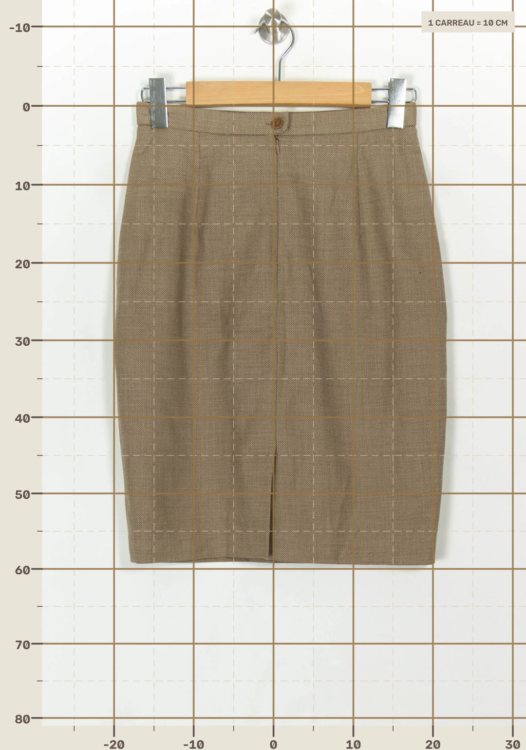 Jupe Crayon Beige - Taille L/40 de la marque Max Mara | PARAD118660 - Vendu par Paradigme - Image 4
