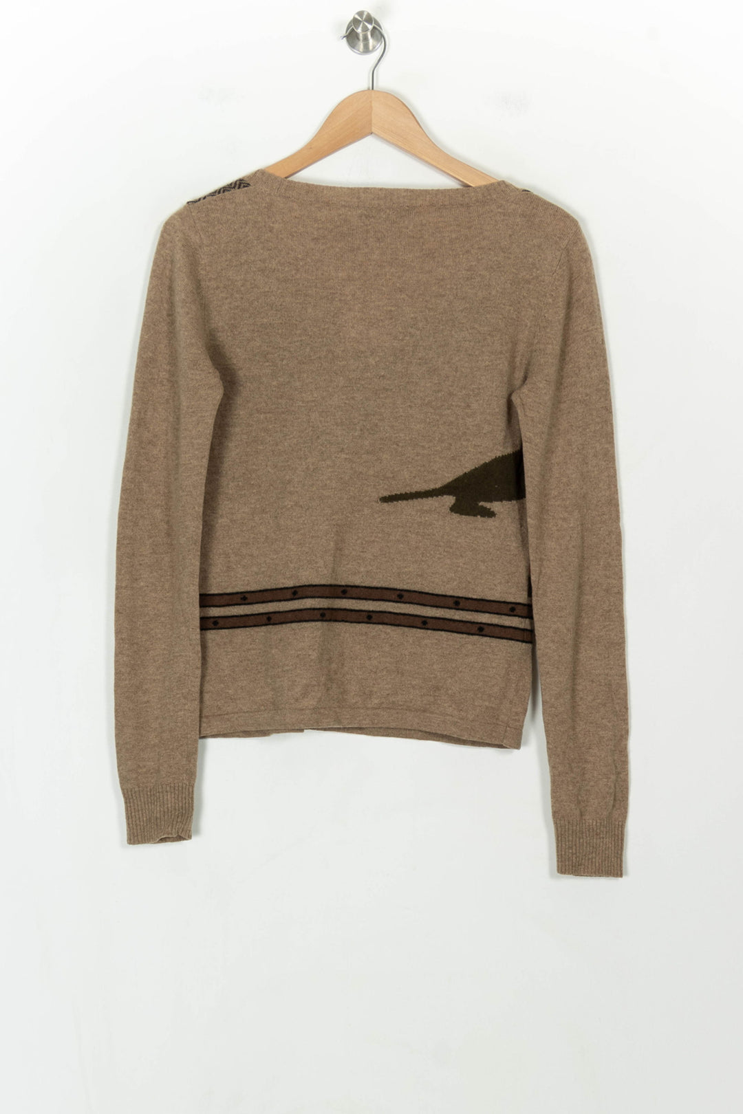 Pull Beige et Rouge - Taille L/40 de la marque Weekend Max Mara | PARAD118664 - Vendu par Paradigme - Image 5