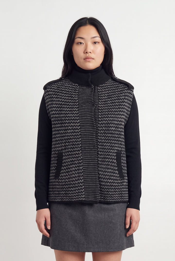 Gilet Noir et Gris - Taille L/40 de la marque Gerard Darel | PARAD118666 - Vendu par Paradigme - Image 1