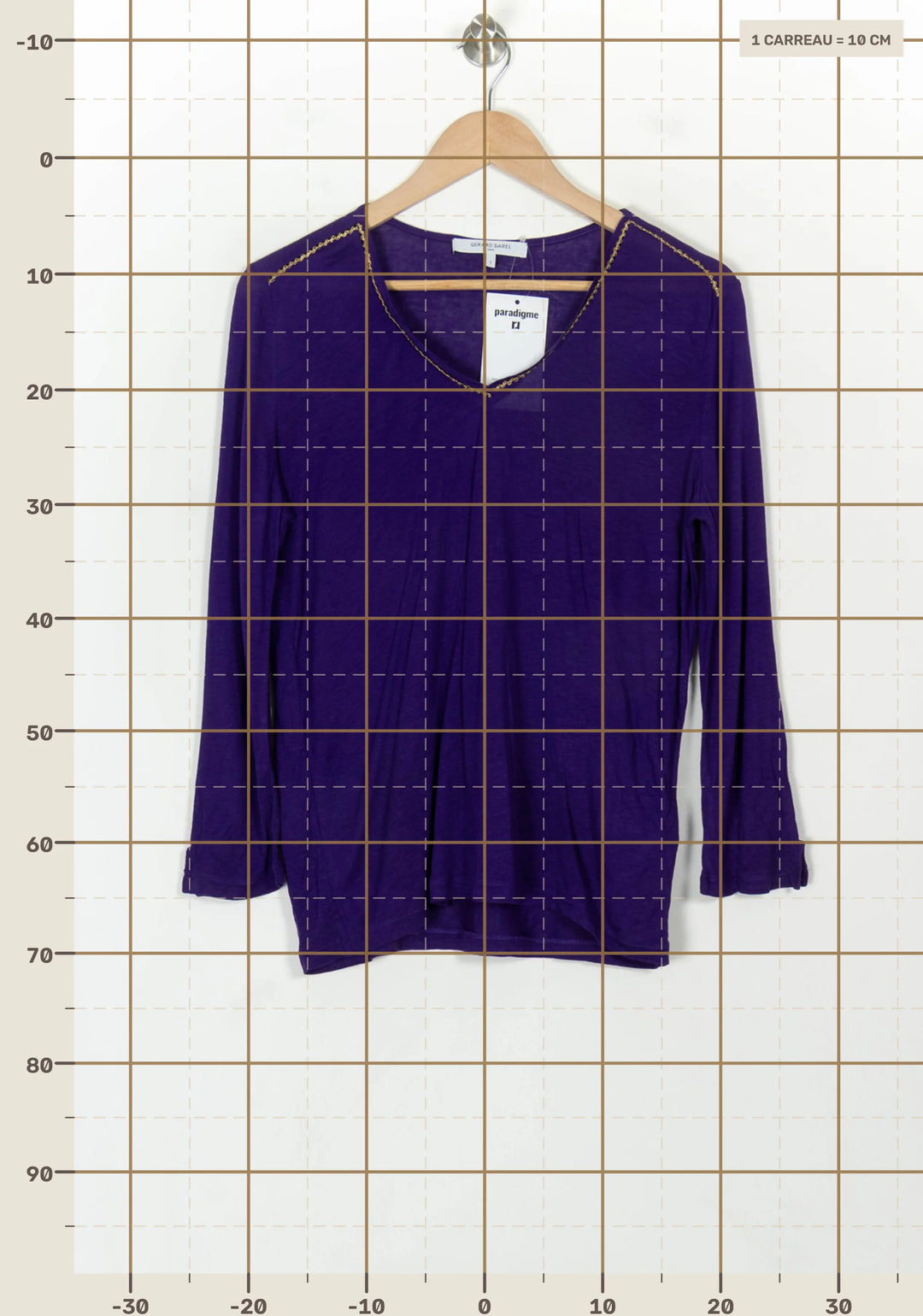 Tunique Violette - Taille S/36 de la marque Gerard Darel | PARAD118668 - Vendu par Paradigme - Image 4