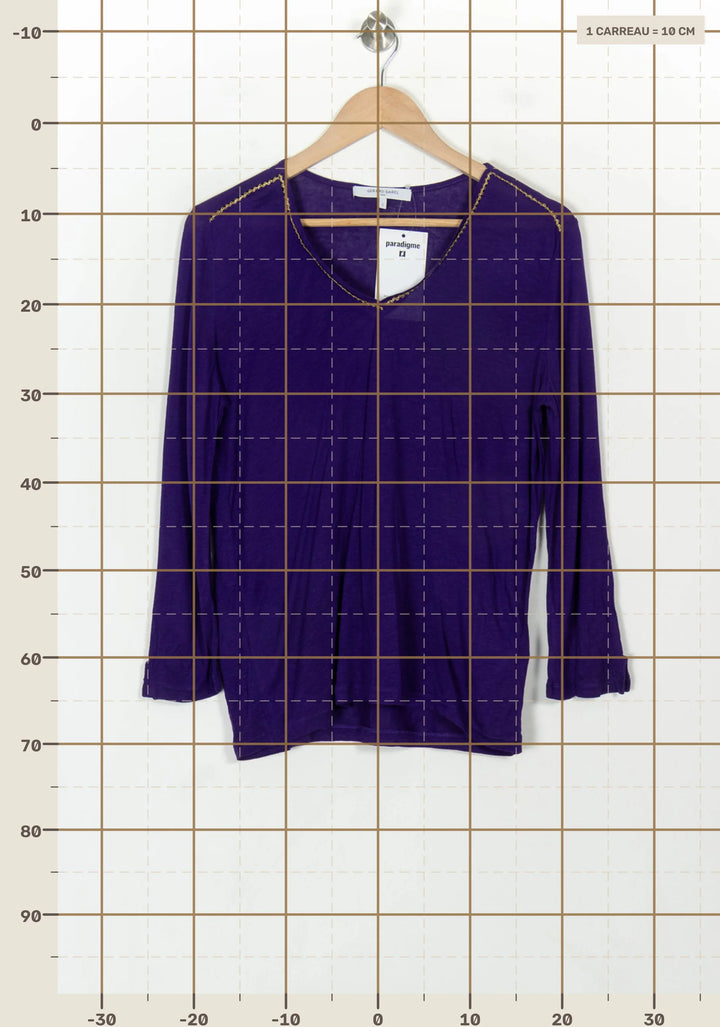Tunique Violette - Taille S/36 de la marque Gerard Darel | PARAD118668 - Vendu par Paradigme - Image 4