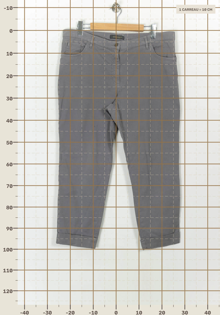 Pantalon Chino Gris - Taille XXXL/46 de la marque Marina Rinaldi | PARAD118669 - Vendu par Paradigme - Image 4