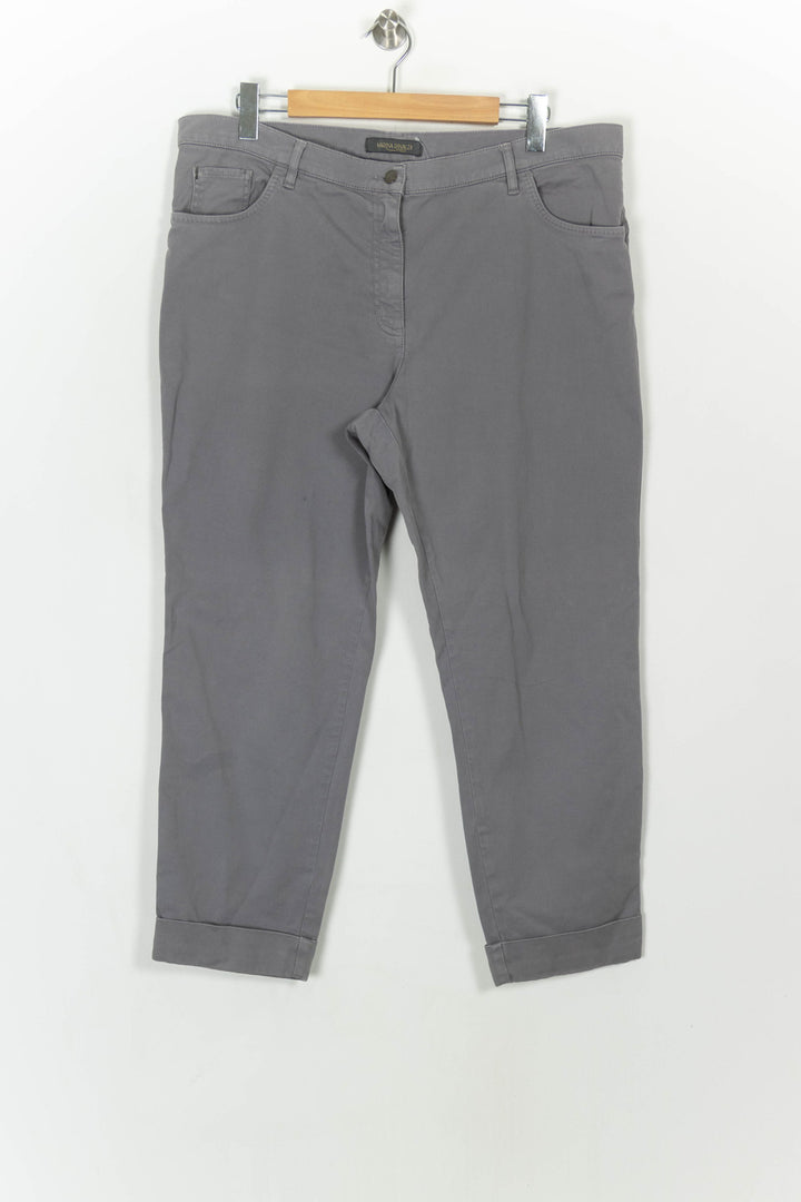 Pantalon Chino Gris - Taille XXXL/46 de la marque Marina Rinaldi | PARAD118669 - Vendu par Paradigme - Image 2