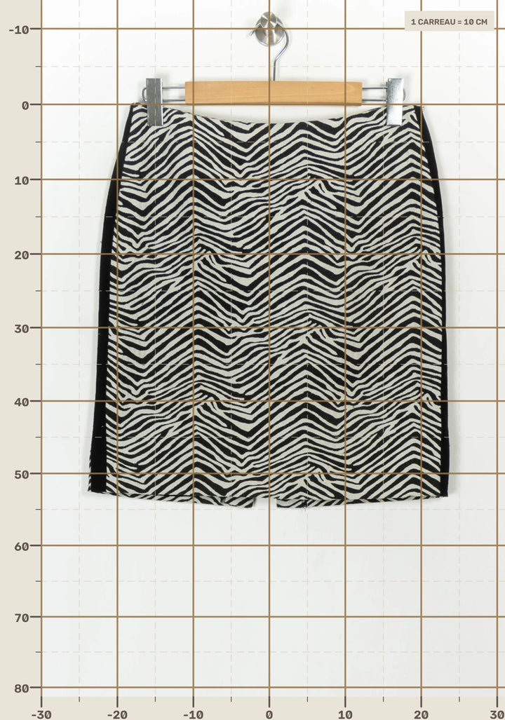 Jupe Courte Noire et Blanche - Taille L/40 de la marque Maison 123 | PARAD118670 - Vendu par Paradigme - Image 4