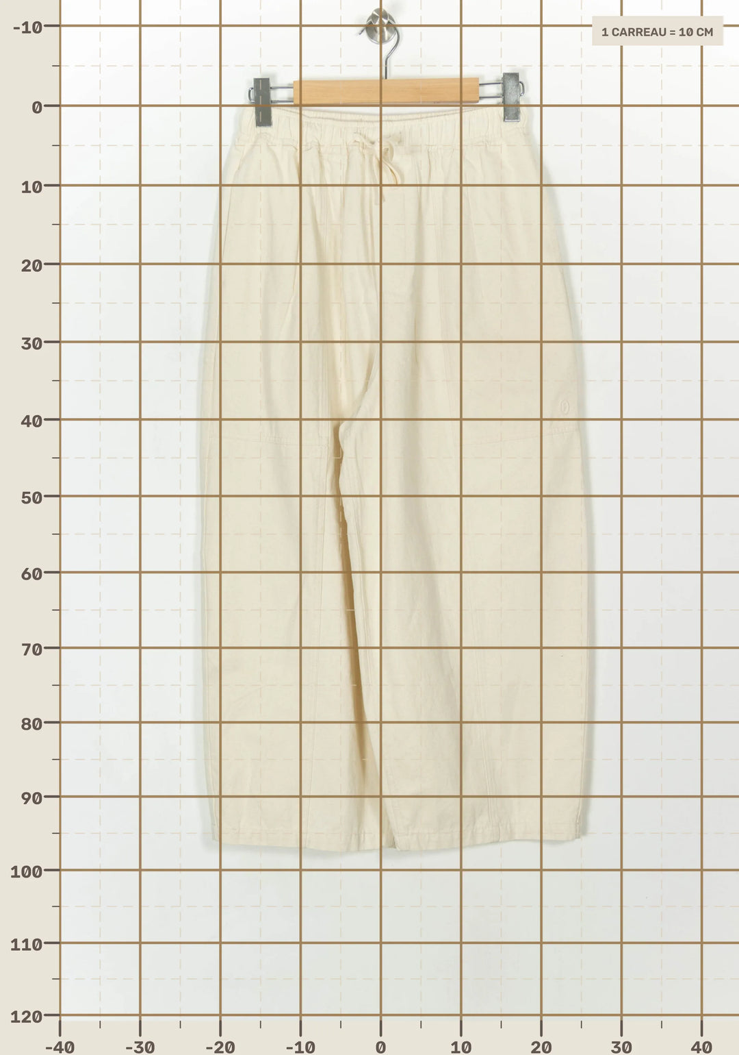 Pantalon Large Beige - Taille S/36 de la marque FRNCH | PARAD118681 - Vendu par Paradigme - Image 4