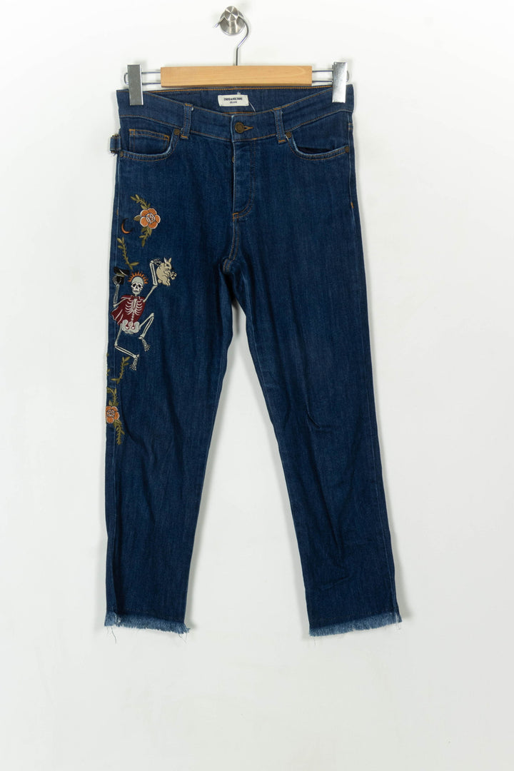 Jean Brodé Bleu - Taille XS/34 de la marque Zadig&amp;Voltaire | PARAD118683 - Vendu par Paradigme - Image 2