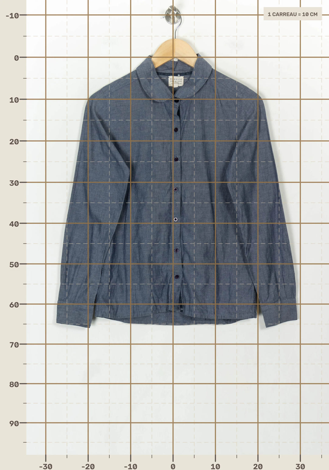 Chemise Bleue - Taille M/38 de la marque Sézane | PARAD118689 - Vendu par Paradigme - Image 4