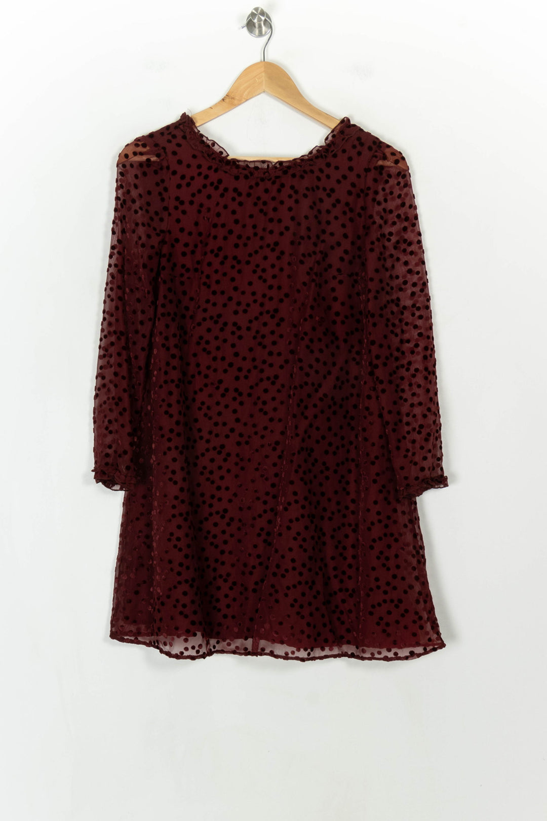 Robe à Pois Bordeaux - Taille XS/34 de la marque Sézane | PARAD118692 - Vendu par Paradigme - Image 2