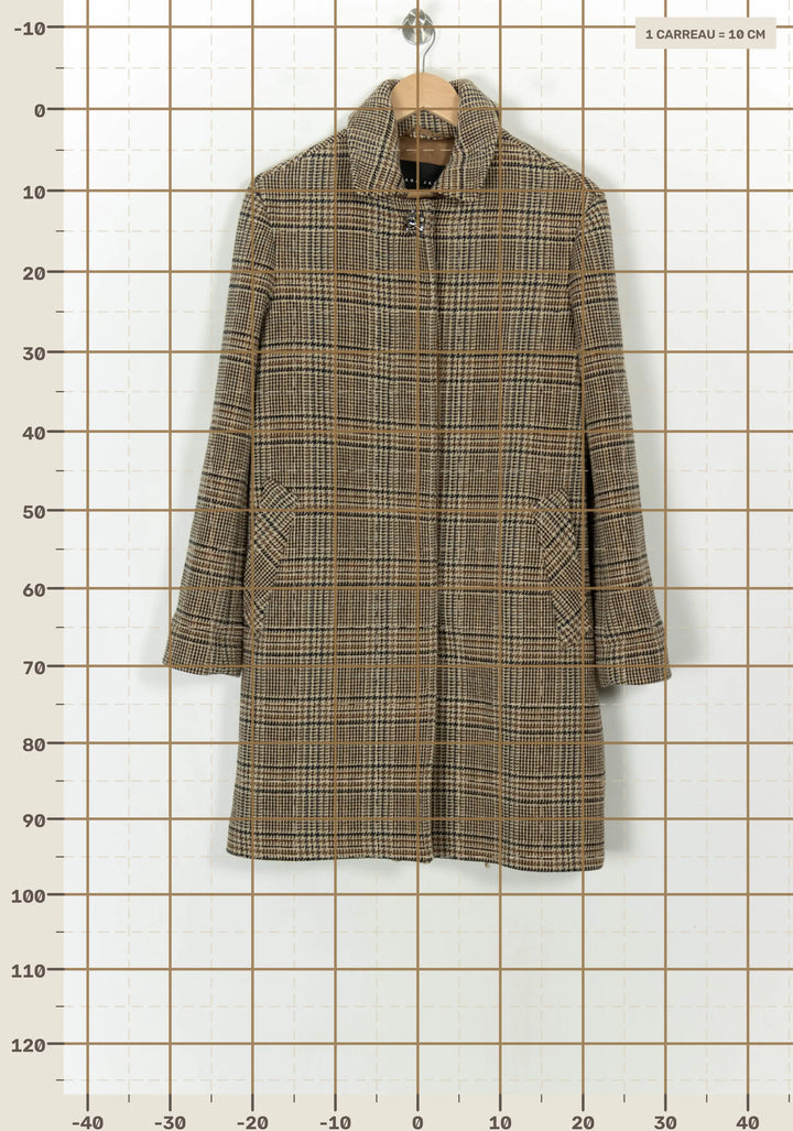 Manteau Marron - Taille XS/34 de la marque Tara Jarmon | PARAD118693 - Vendu par Paradigme - Image 4