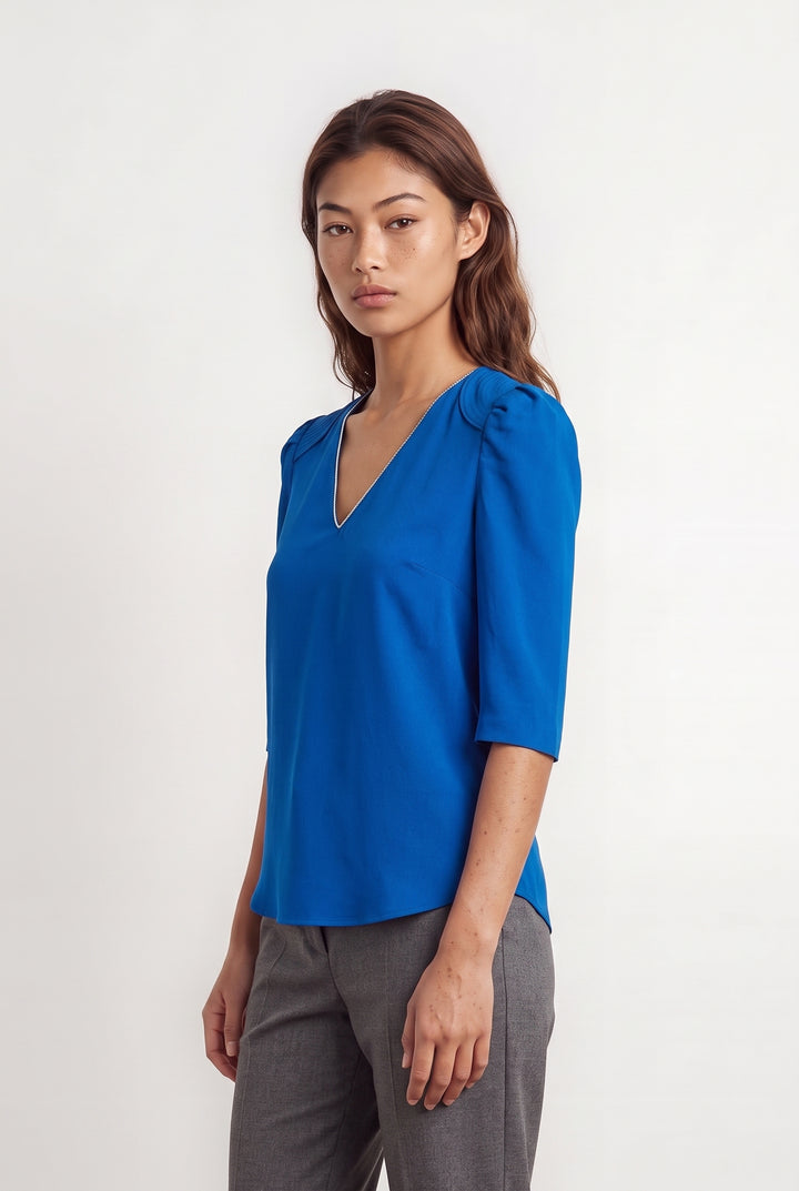 Blouse Bleue - Taille S/36 de la marque Claudie Pierlot | PARAD118694 - Vendu par Paradigme - Image 1