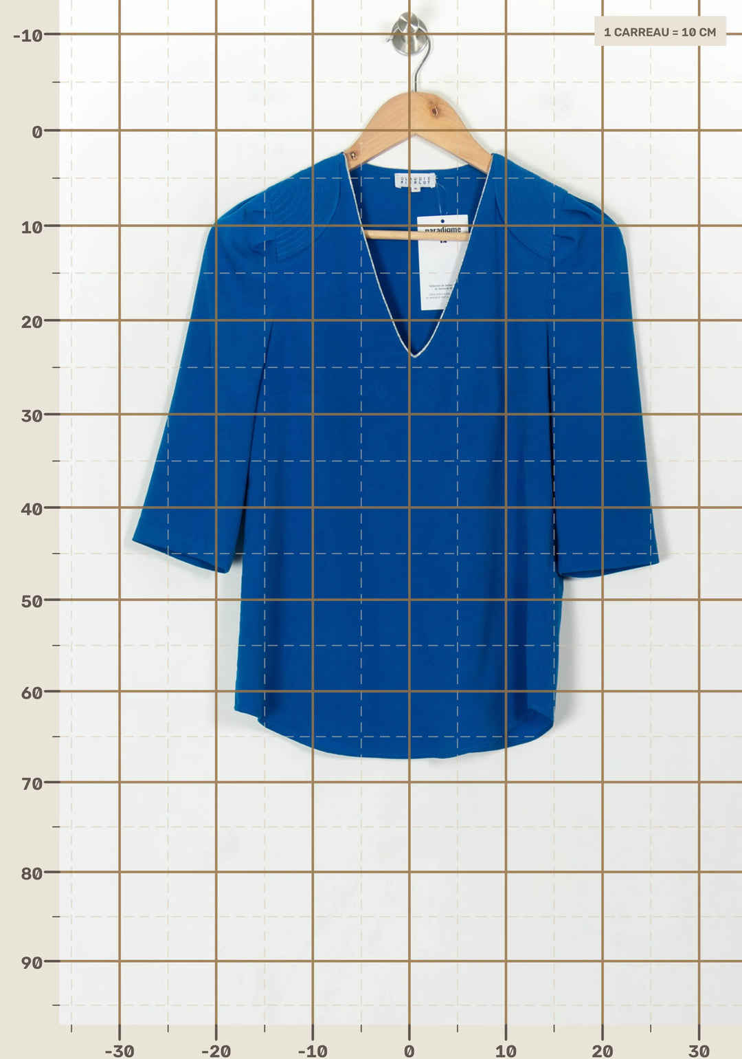 Blouse Bleue - Taille S/36 de la marque Claudie Pierlot | PARAD118694 - Vendu par Paradigme - Image 4