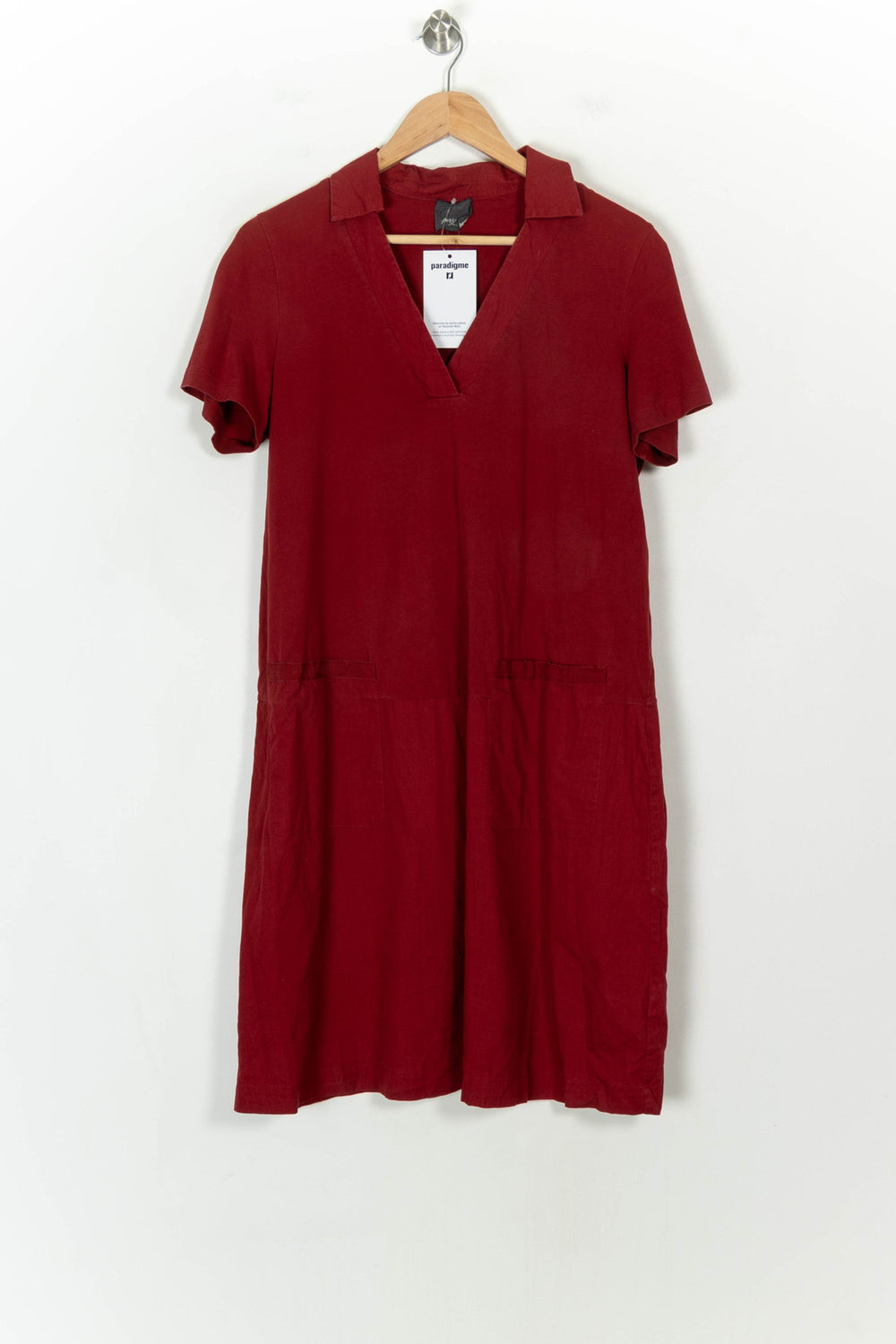 Robe Chemise Bordeaux - Taille S/36 de la marque Marina Rinaldi | PARAD118695 - Vendu par Paradigme - Image 2