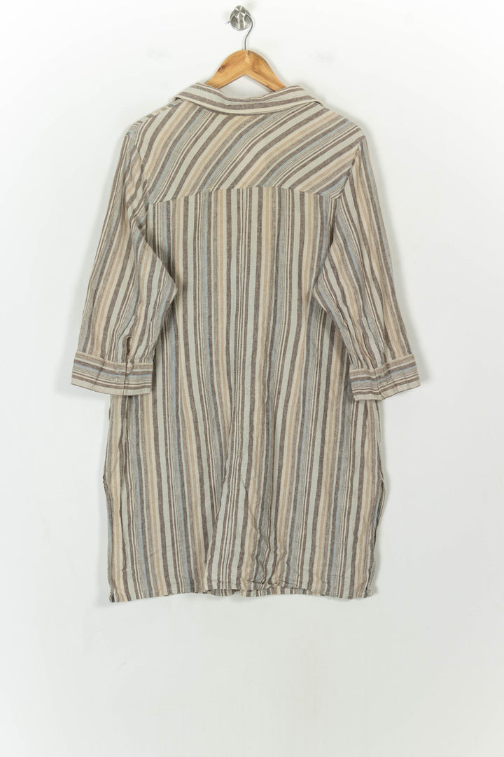 Robe Chemise Beige et Gris - Taille XXXL/46 de la marque Marina Rinaldi | PARAD118696 - Vendu par Paradigme - Image 5