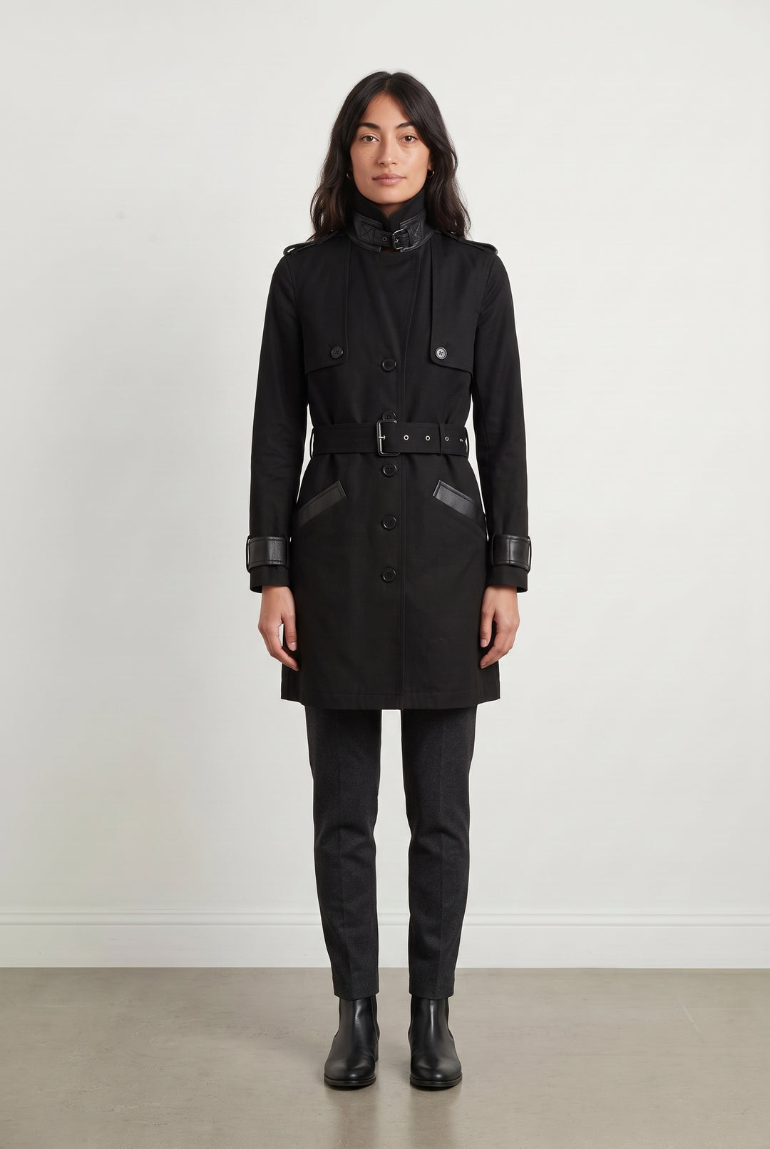 Trench Noir - Taille XS/34 de la marque The Kooples | PARAD118697 - Vendu par Paradigme - Image 1