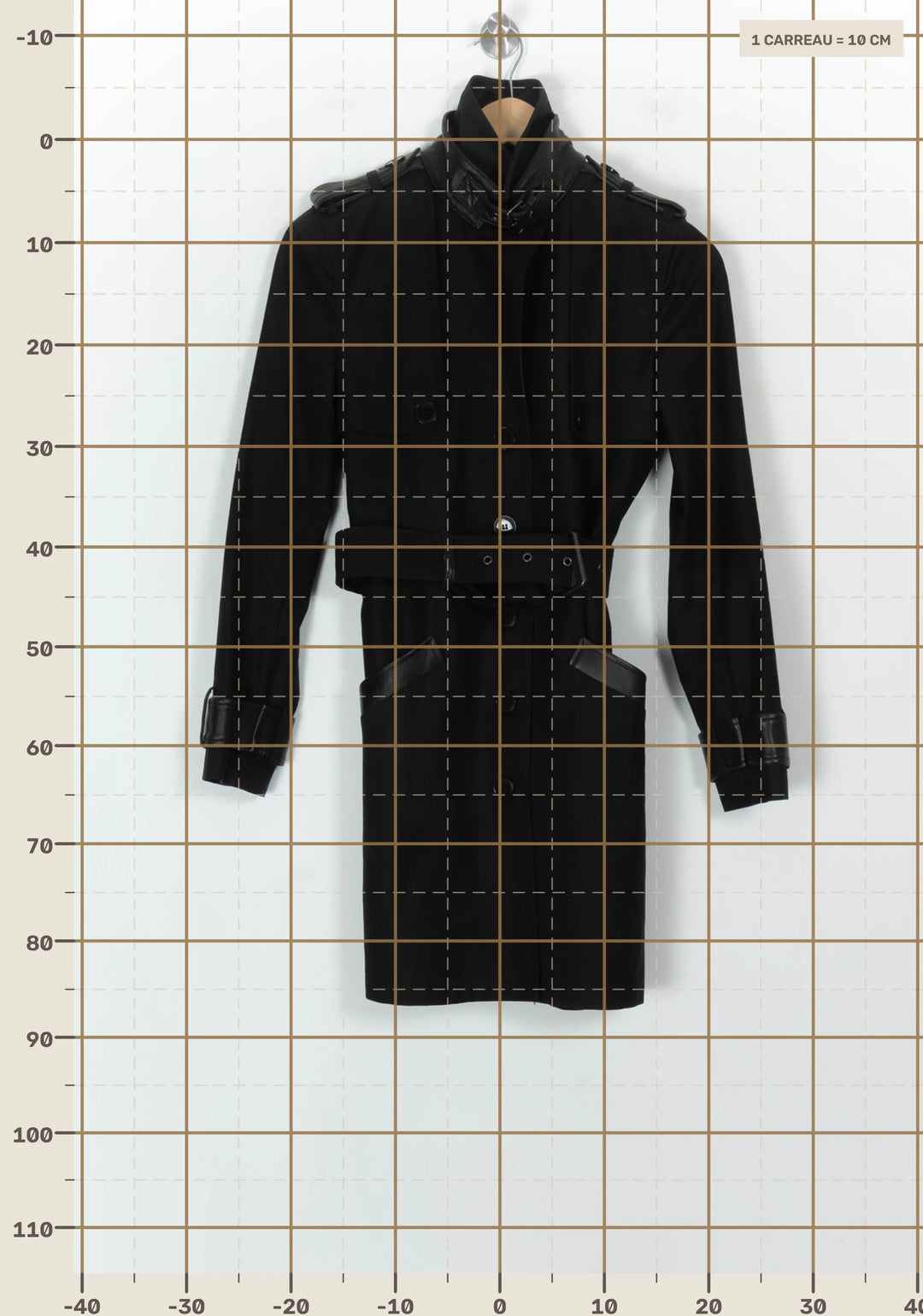 Trench Noir - Taille XS/34 de la marque The Kooples | PARAD118697 - Vendu par Paradigme - Image 4