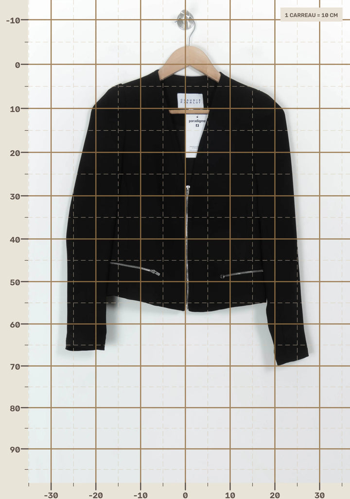Veste Noire - Taille S/36 de la marque Claudie Pierlot | PARAD118698 - Vendu par Paradigme - Image 4
