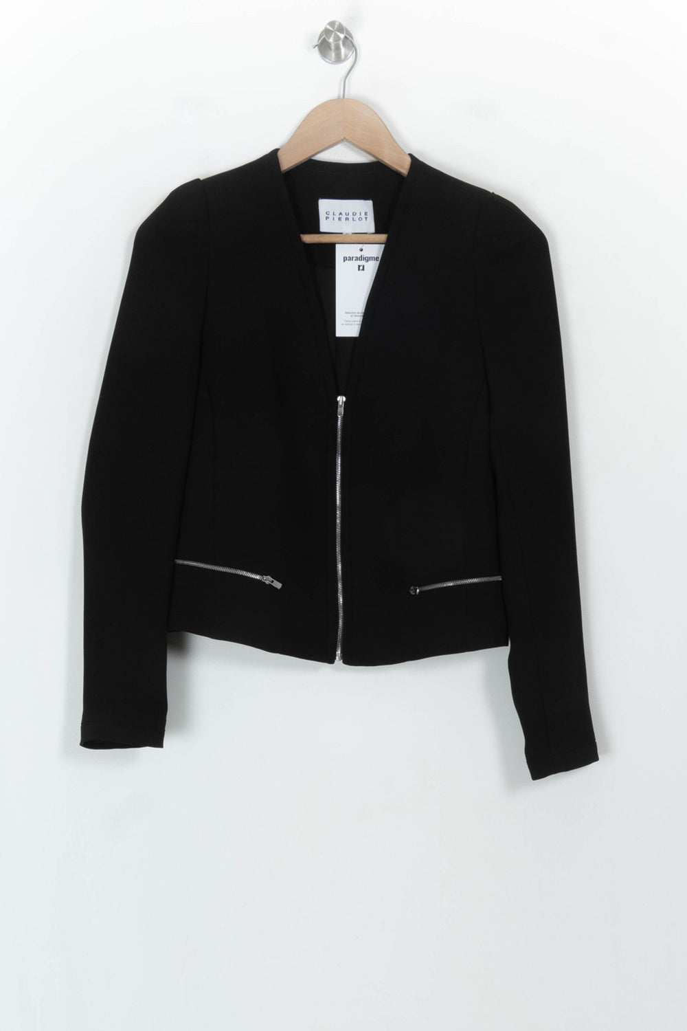 Veste Noire - Taille S/36 de la marque Claudie Pierlot | PARAD118698 - Vendu par Paradigme - Image 2