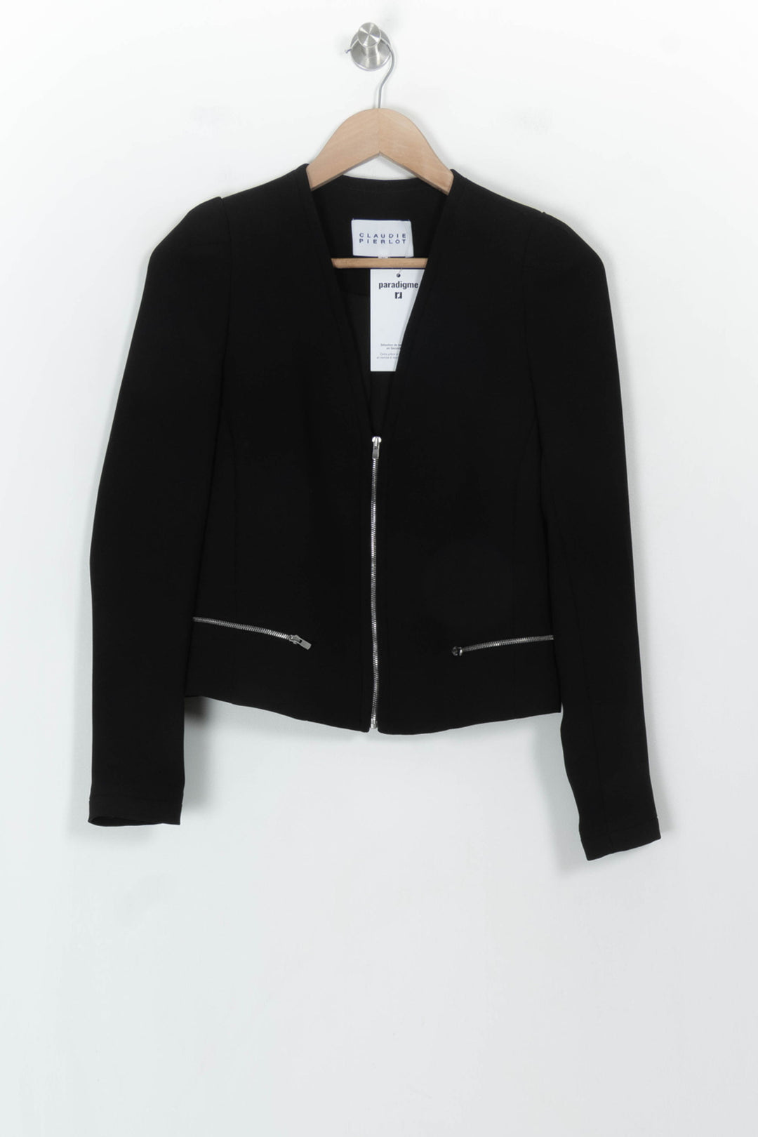 Veste Noire - Taille S/36 de la marque Claudie Pierlot | PARAD118698 - Vendu par Paradigme - Image 2